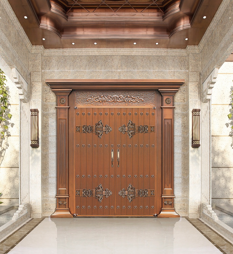 愛唯銅門對(duì)開門